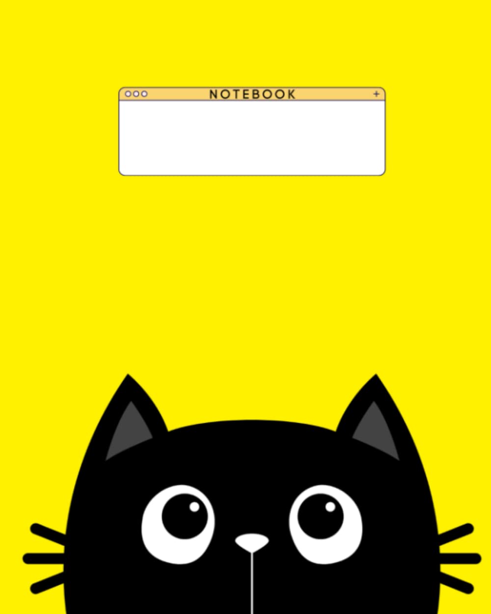 Cute Cool Cat Wide Ruled Lined Notebook (Composition Book, Journal) (8x10): Best for Young Futuristic Notetakers, Journal Keepers, Writers