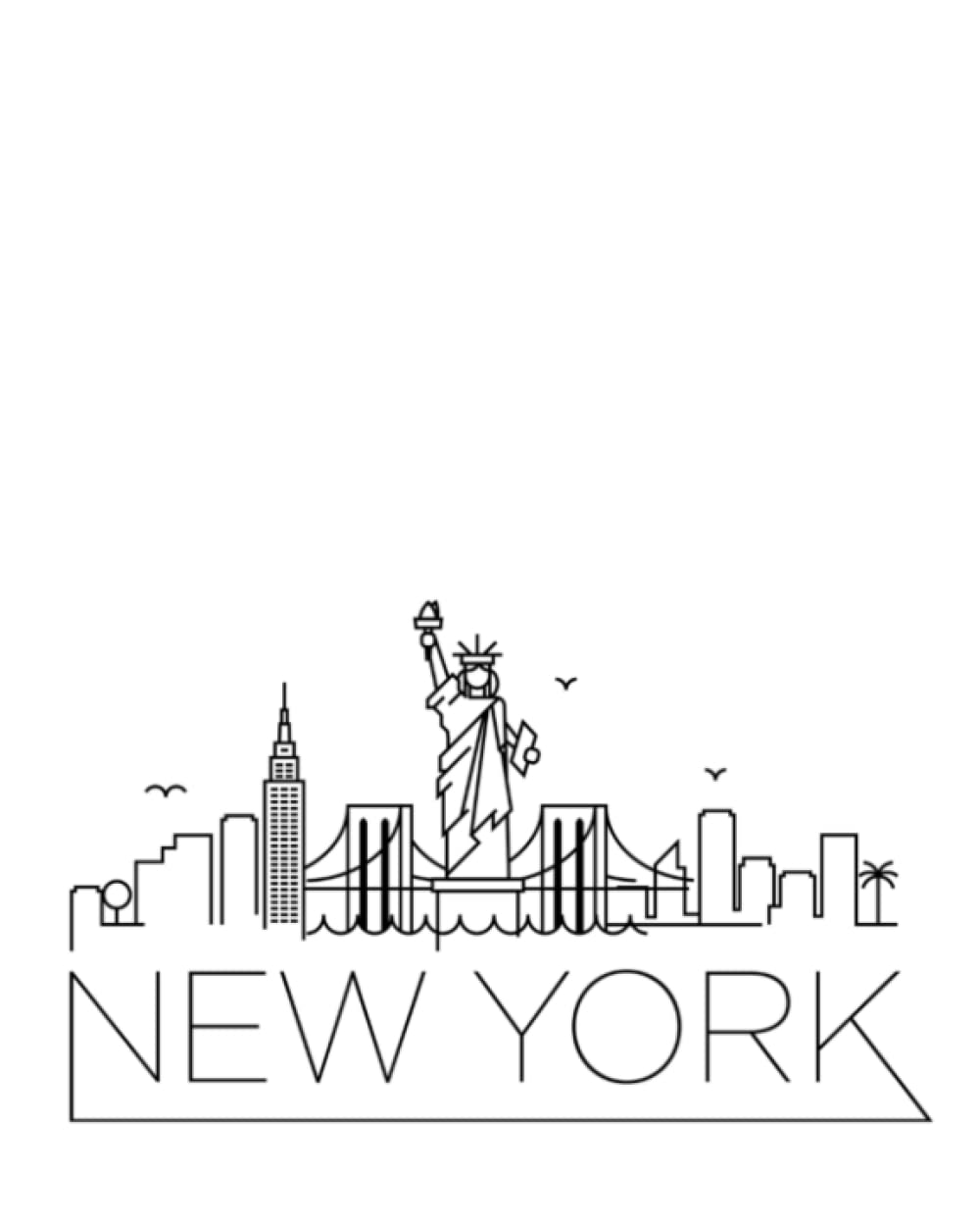 New York: College Ruled Lined Notebook (Composition Book, Journal) (8x10): Great for Writers, Notetakers, Journal Keepers
