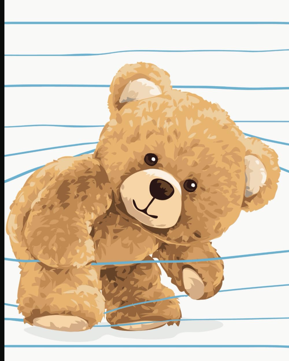 Teddy Over The Line: 8x10 Composition Book: Journal; Notebook: Teddy Series: College Ruled Lined