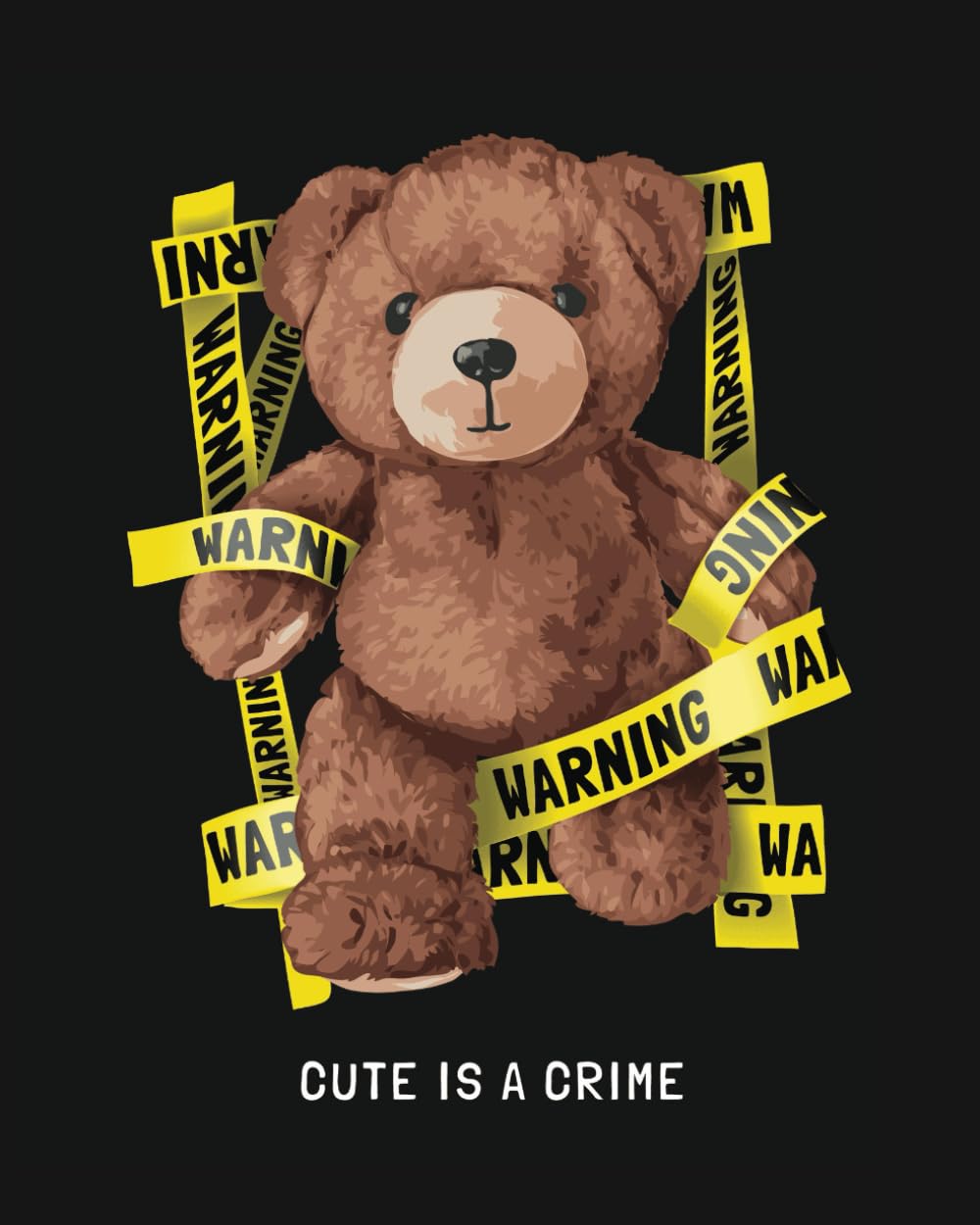 Cute Is Crime: 8x10 Composition Book; Journal ; Kim Bang Gu Notebook: Teddy Bear Series: College-Ruled Notebook, Perfect for Gift