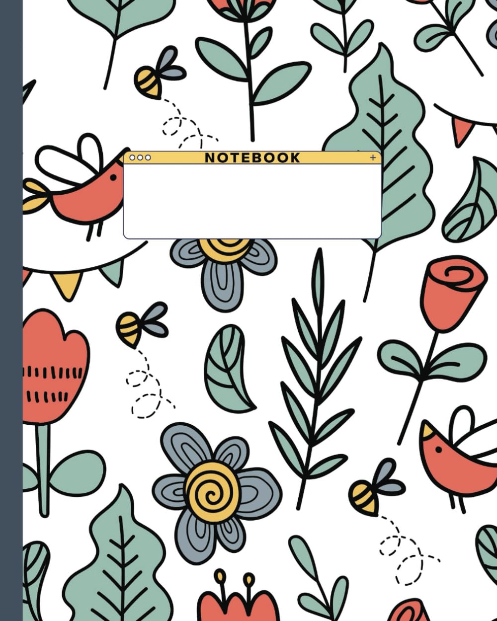 Garden Design Composition: Children's Wide Ruled Flower Plant Garden Design Composition Notebook