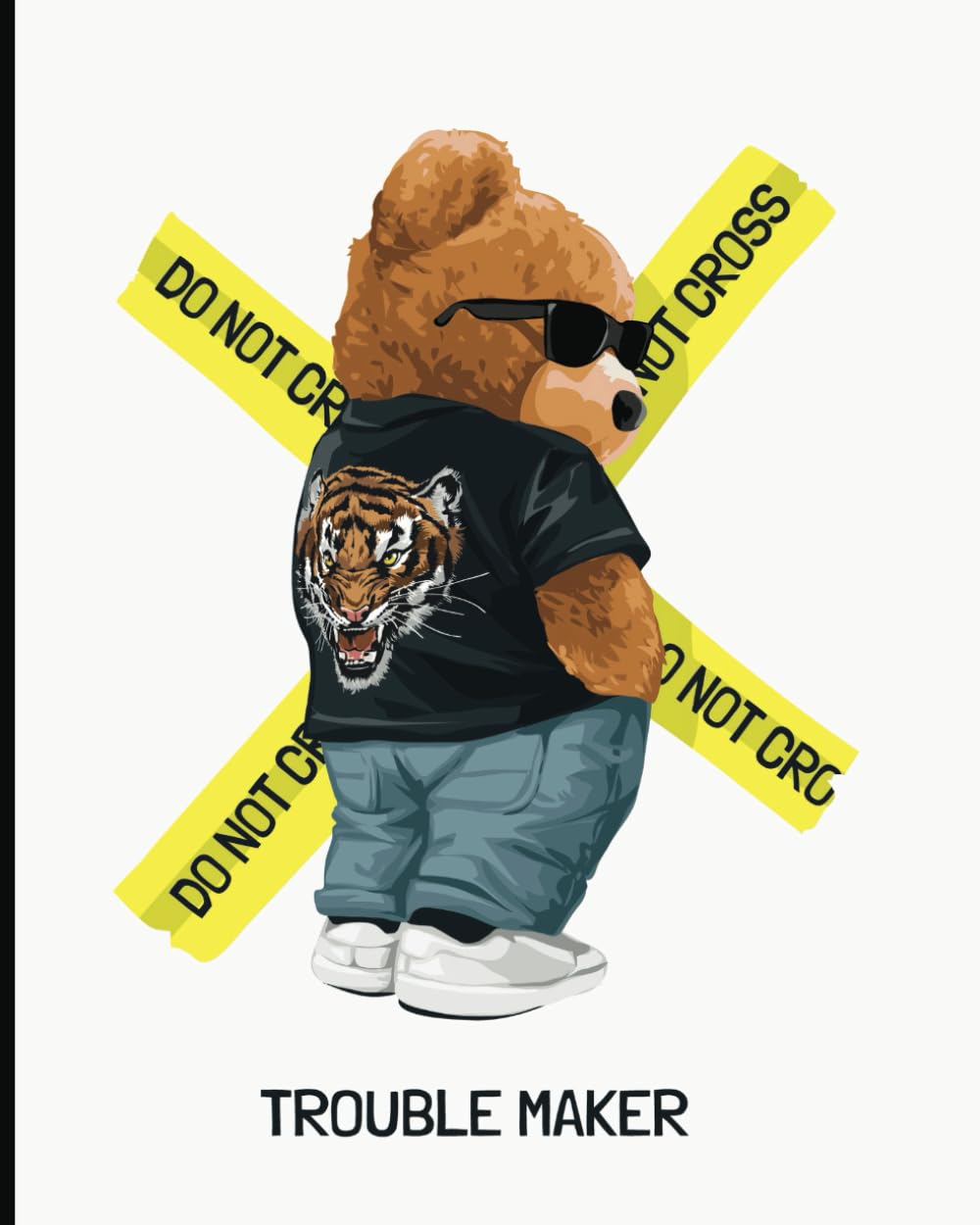 Trouble Maker Teddy: 8x10 Composition Book: Journal, Notebook: Teddy Series: College Ruled Lined