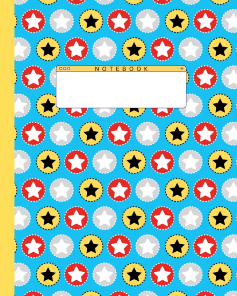 Energetic Super Stars: Wide Ruled Lined Notebook (Composition Book, Journal) (8x10): Great for Writers, Notetakers, Journal Keepers