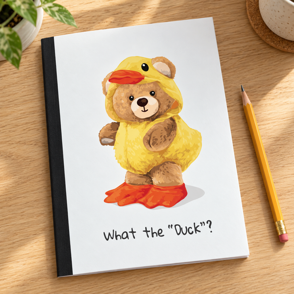 Teddy! What The Duck? : 8x10 Composition Book, Journal : Notebook: Teddy Series: College Ruled Lined — lifestyle mockup