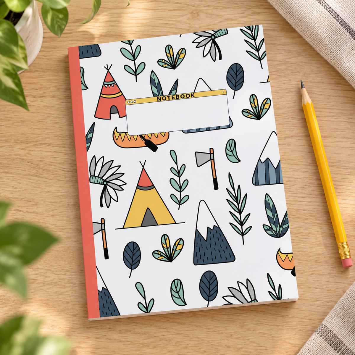 Indian Picture Children's Composition: Children's Cute Indian Picture Composition Notebook — lifestyle mockup