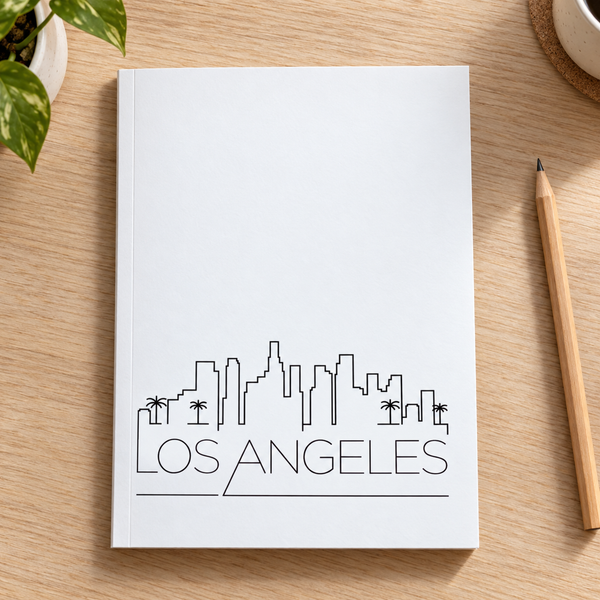 Los Angeles : College Ruled Lined Notebook (Composition Book, Journal ) (8x10): Great for Notetakers, Writers, Journal Keepers — lifestyle mockup