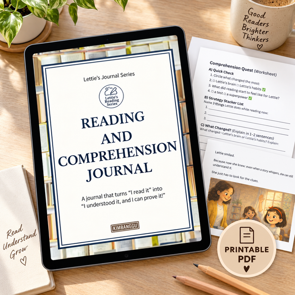Lettie’s Reading & Comprehension Journal — lifestyle mockup