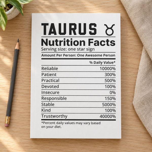 Taurus Horoscope Notebook — 8×10 Cornell Lined Journal — lifestyle mockup