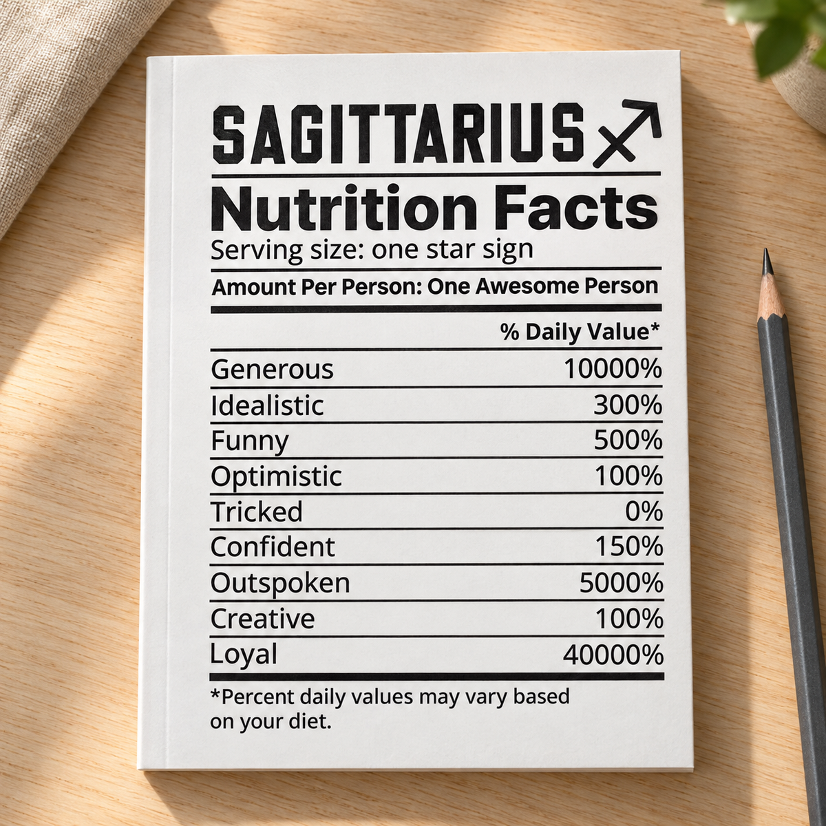 Sagittarius Horoscope Notebook — 8×10 Cornell Lined Journal — lifestyle mockup