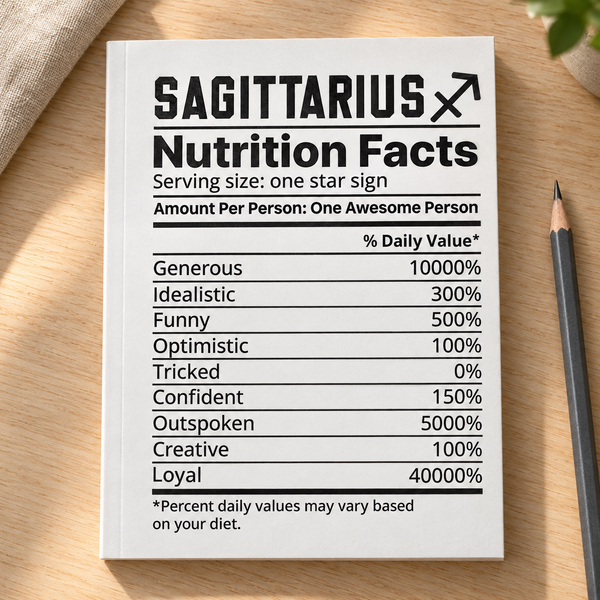 Sagittarius Horoscope Notebook — 8×10 Cornell Lined Journal — lifestyle mockup